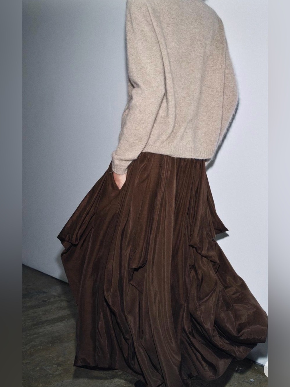 Voluminous midi skirt - Zara "Zw collection